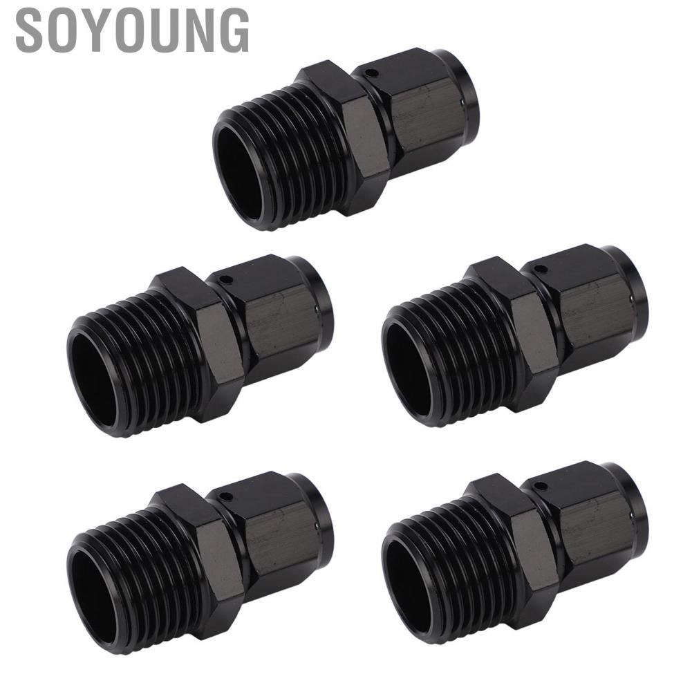 Soyoung 6AN To 1/2 NPT Adapter  Rustproof Aluminum Alloy Replacement Corrosion Proof Female Male Swivel for Fuel Filter Line