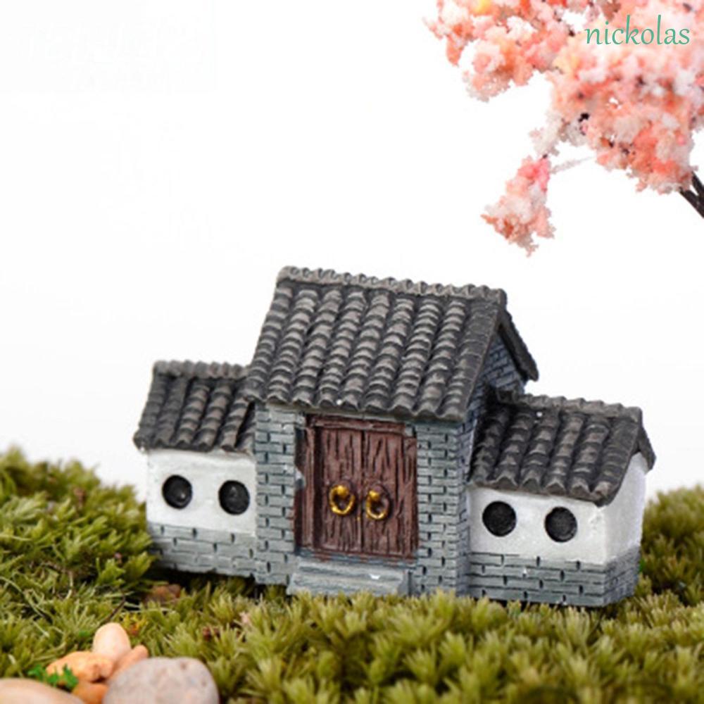 Đồ trang trí Thành Phố NICKOLAS Mini Bằng Nhựa Resin Phong Cách Trung Hoa Cổ Điển Trang Trí Sân Vườn DIY