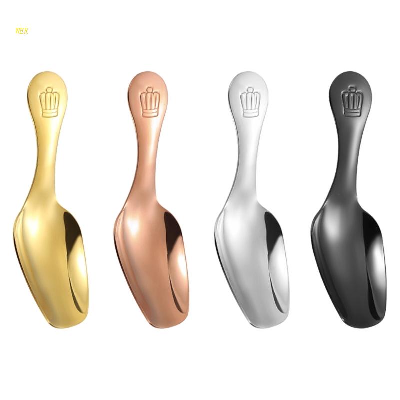 Muỗng Khuấy Cà Phê Bằng Thép Không Gỉ Tay Cầm Ngắn Tái Sử Dụng Được