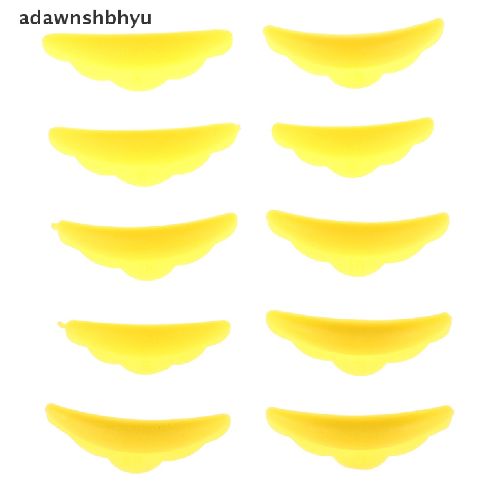 Bộ 5 Cặp Đệm Silicone Uốn Cong Lông Mi Có Thể Tái Sử Dụng Nhiều Màu