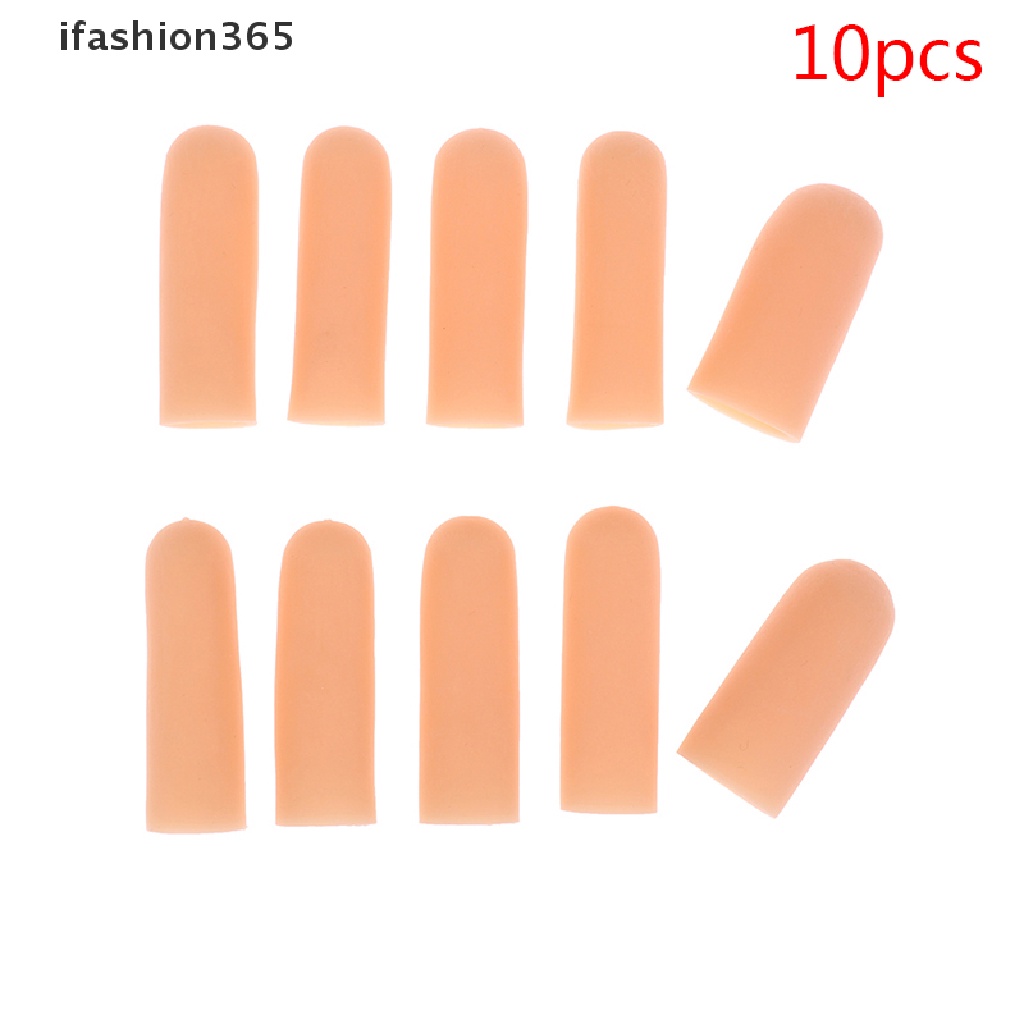 Set 10 Nắp Silicon Bảo Vệ Ngón Tay Giảm Đau Tiện Dụng ifashion365