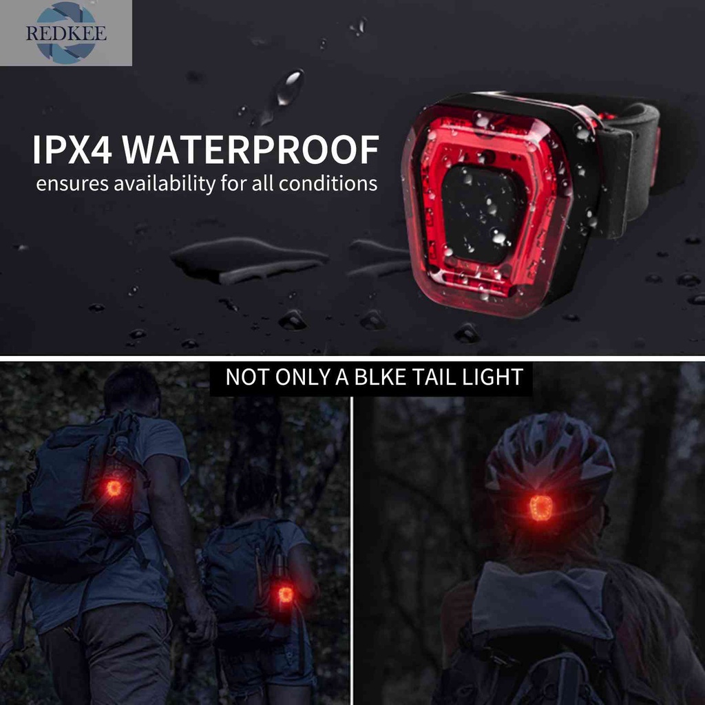 Đèn Gắn Đuôi Xe Đạp 5 Chế Độ Sáng Có Thể Sạc Lại Bằng Hợp Kim Nhôm