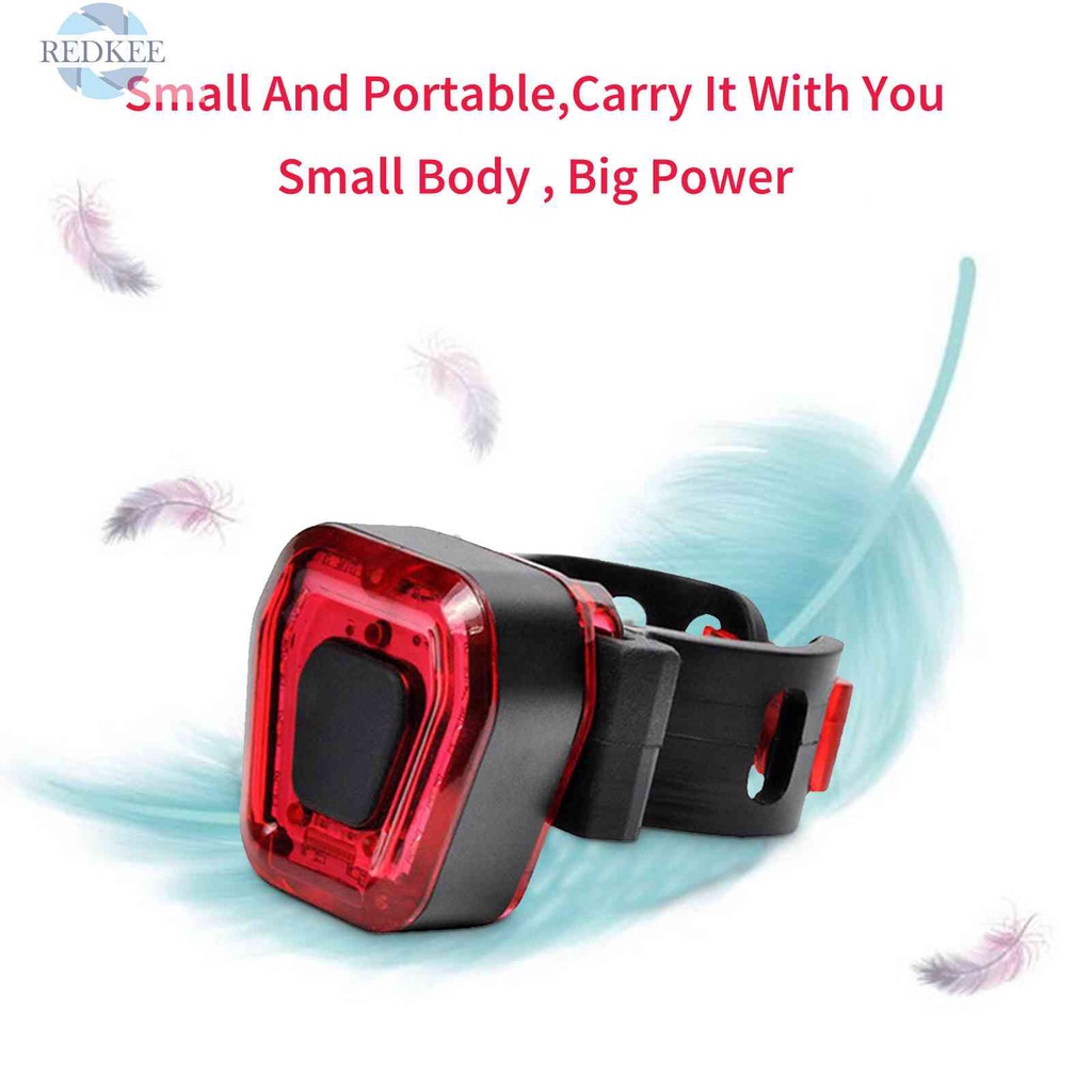 Đèn Gắn Đuôi Xe Đạp 5 Chế Độ Sáng Có Thể Sạc Lại Bằng Hợp Kim Nhôm