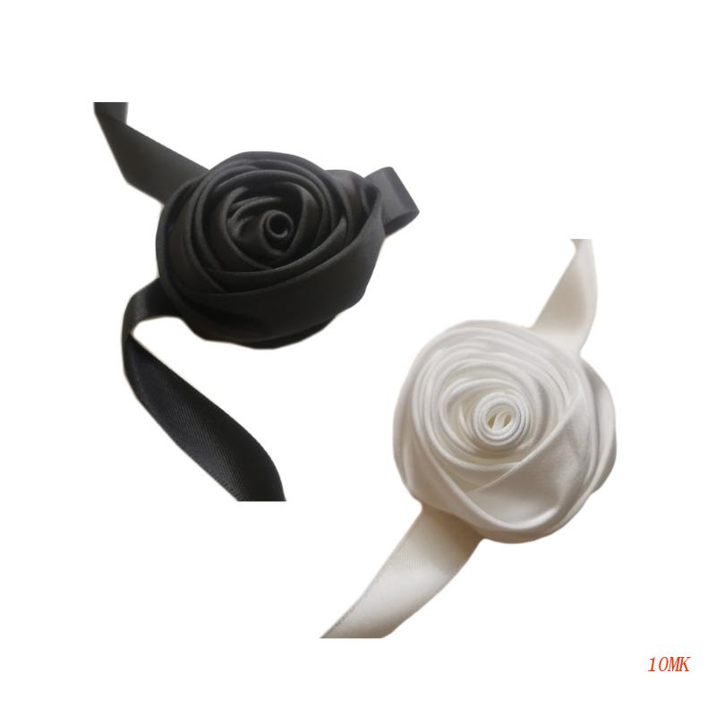 Xiangbao Vòng Cổ Choker Dây Xích Mặt Hoa Hồng Lớn Thanh Lịch Có Thể Điều Chỉnh Cho