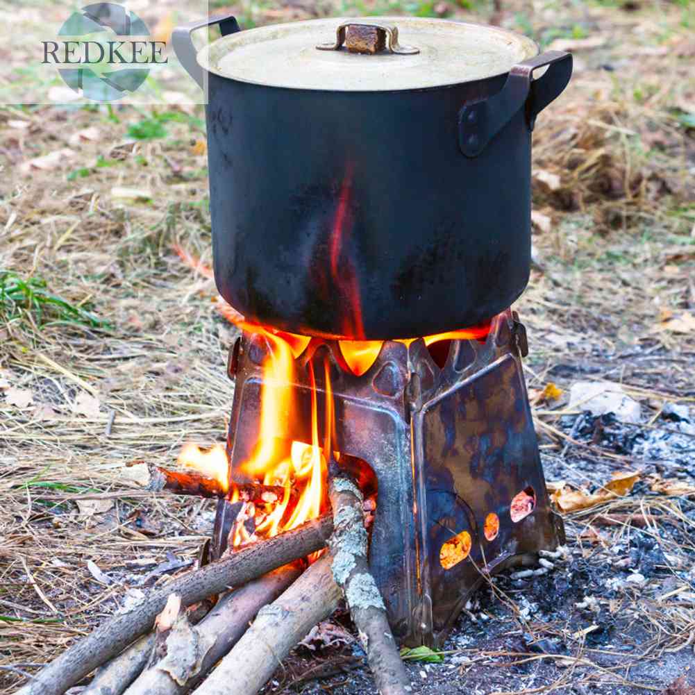 Bếp Củi Bằng Thép Không Gỉ Tiện Lợi Khi Đi Cắm Trại