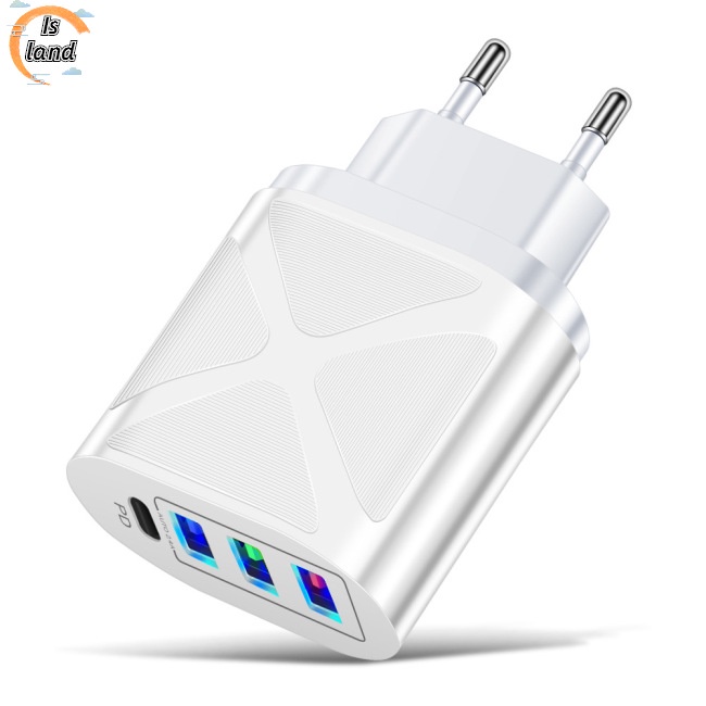 Sạc Điện Thoại 3 Cổng Usb + PD Type-c 3.1A Chống Cháy Chất Lượng Cao