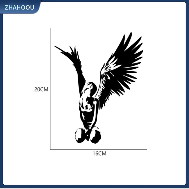 ☃Nhà Cửa☃ 1 Cặp Hình Dán Thiên Thần D-1806 Trang Trí Xe Hơi