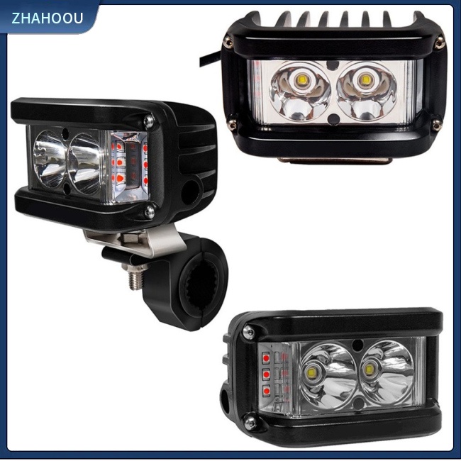 ☃Nhà Cửa☃ Set 2 Đèn Pha Led 3 Mặt 42w Cảnh Báo Ban Ngày Chuyên Dụng Cho Xe Mô Tô