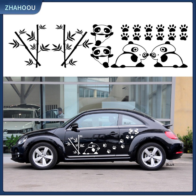 ☃Nhà Cửa☃ 1 Bộ Miếng Dán Hình Gấu Trúc Cá Tính D-351 Trang Trí Thân Xe Hơi
