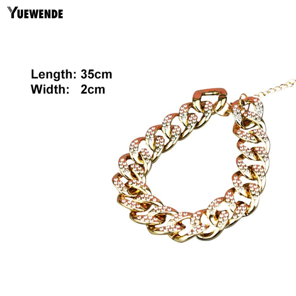 Vòng Cổ Thú Cưng Mạ Điện Đính Đá Có Thể Điều Chỉnh Kích Thước