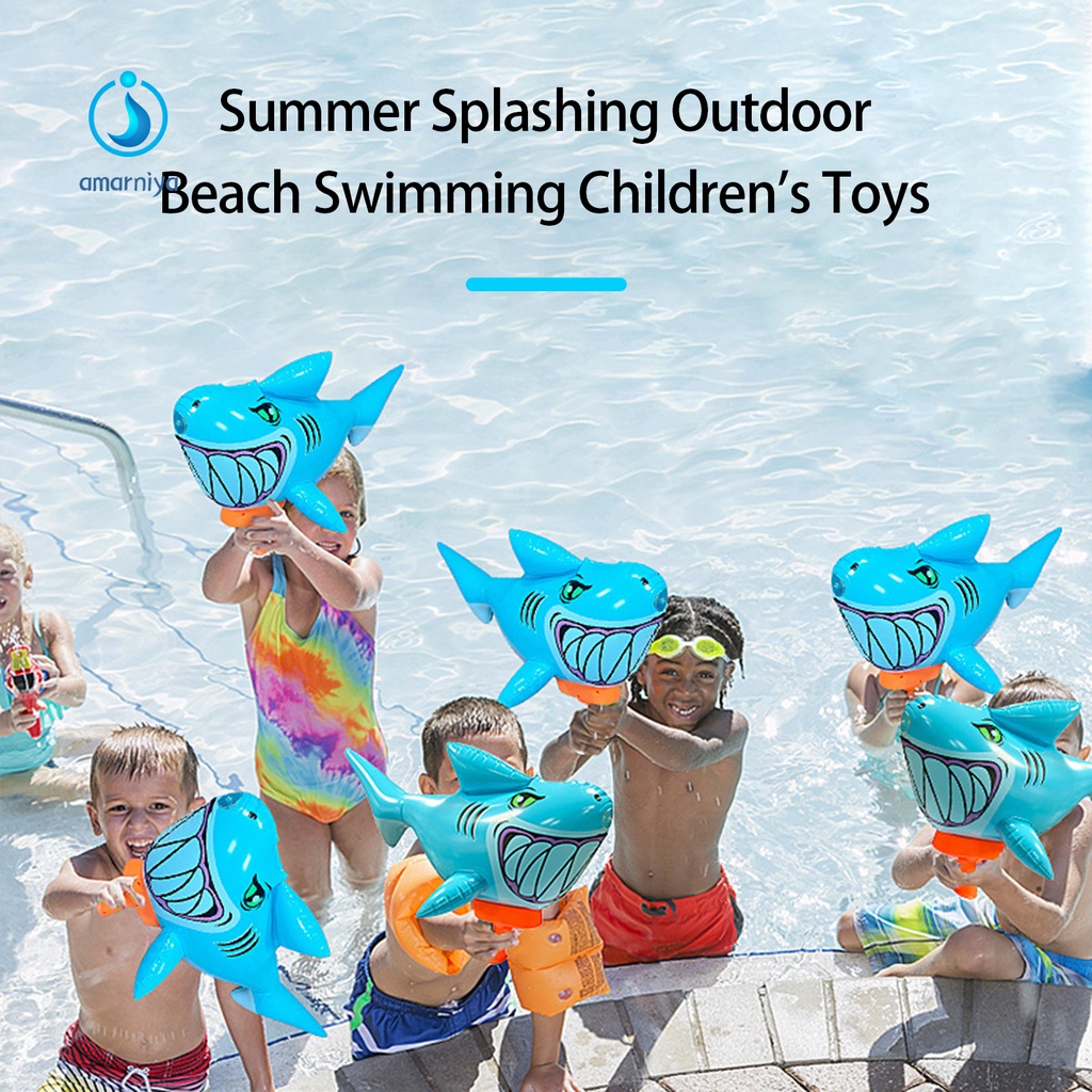 (Shop Amart) Đồ Chơi Bơm Nước Cầm Tay Hình Cá Mập Hoạt Hình