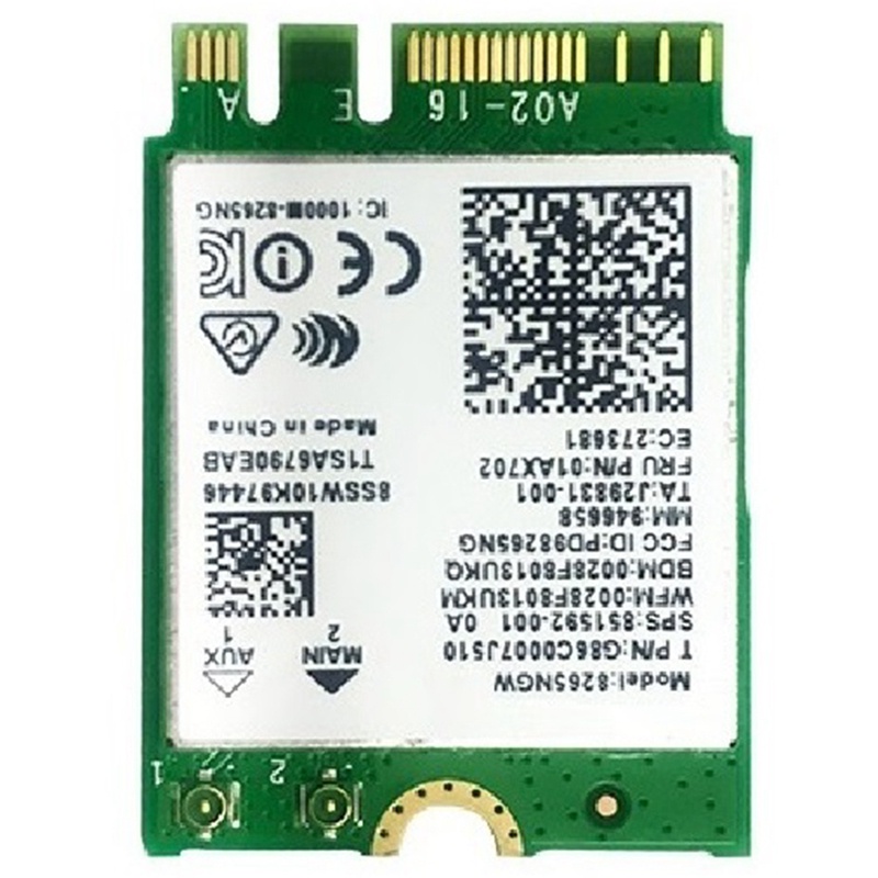 Thẻ Mạng Không Dây AC8265 2.4GHz-5GHz Dual-Band BT4.2 M.2 Kèm Ăng Ten Cho Jetson Nano