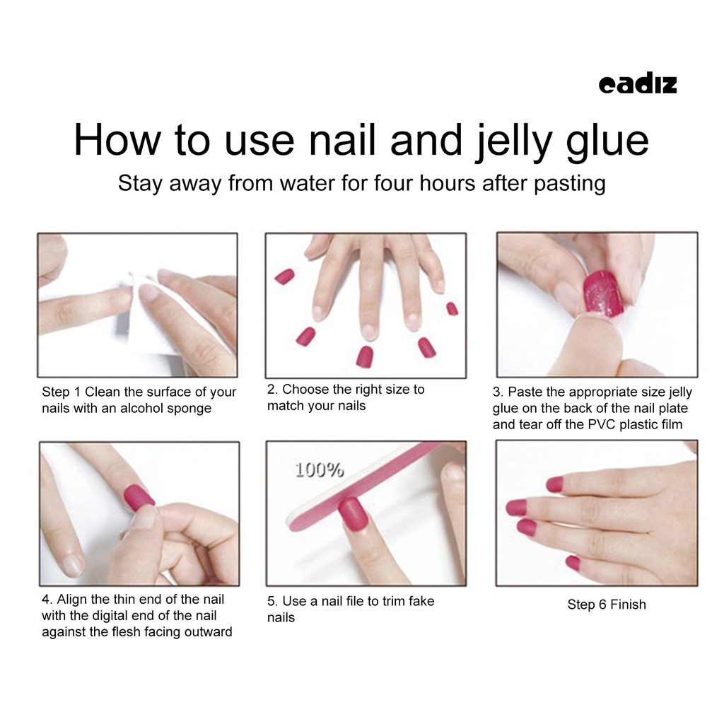 1 Bộ 24 Móng Tay Giả Có Keo Dạng Nhấn Màu Hồng Lấp Lánh Phong Cách Pháp Cho Salon