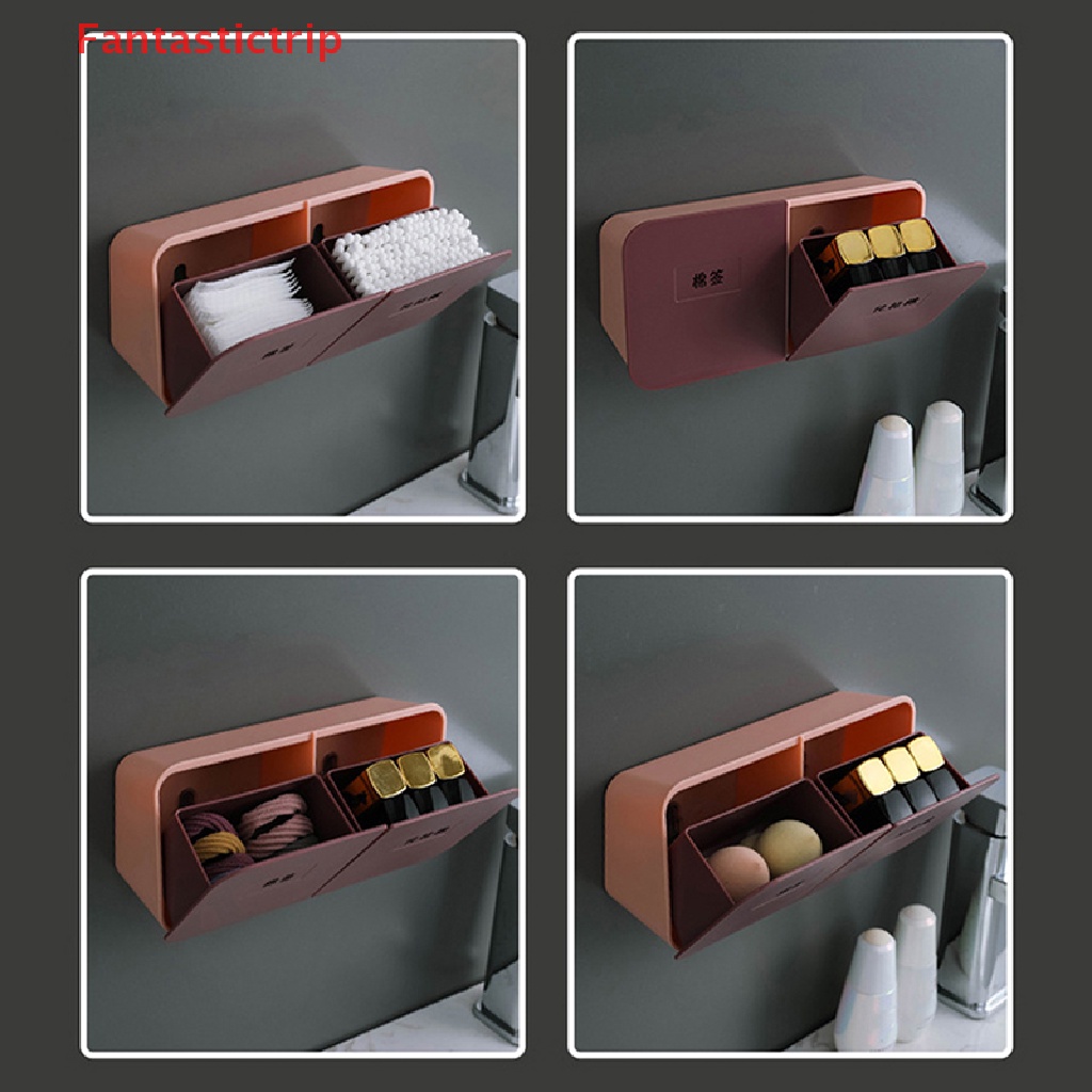 Hộp Đựng Tăm Bông Gắn Tường Nhà Tắm Tiện Dụng Mới