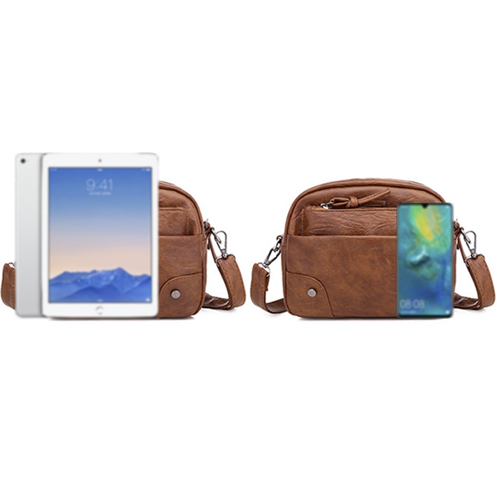 Túi Đeo Chéo Mini Bằng Da PU Phong Cách Retro Thời Trang Cho Nữ