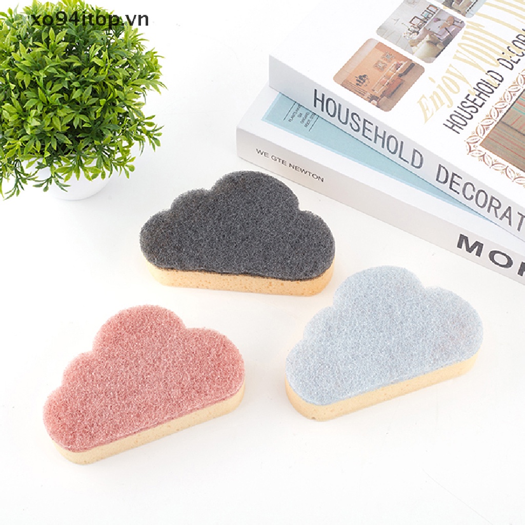 Set 4 Miếng Bọt Biển Rửa Chén Hình Đám Mây Đa Năng