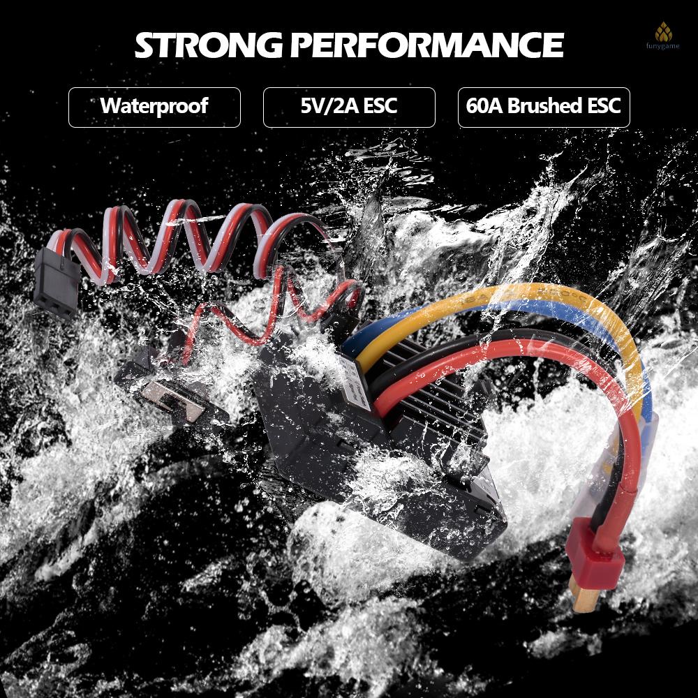 Bộ Điều Khiển Tốc Độ ESC Không Thấm Nước AX-D60A 60A Cho Pin NiMh RC 1 / 10 2S LiPo 6-8S NiMh