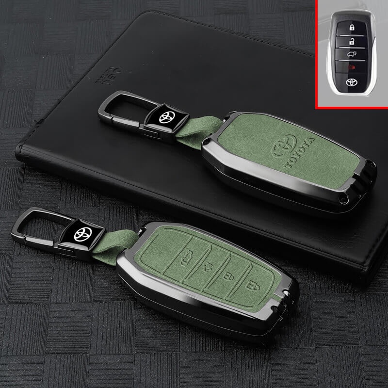Vỏ Da + Kim Loại Bảo Vệ Chìa Khóa Xe Hơi Toyota Fortuner