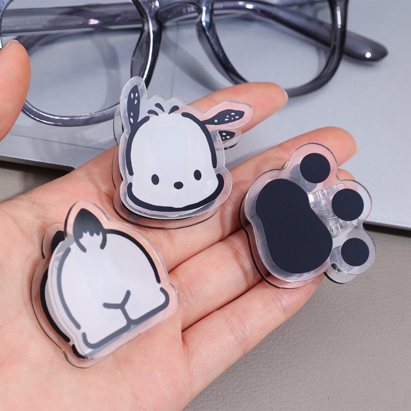 Tập Giấy Note Hai Mặt Bằng Nhựa Dạng Kẹp Hình Dấu Chân Cún Mini Dành Cho Học Sinh / Văn Phòng