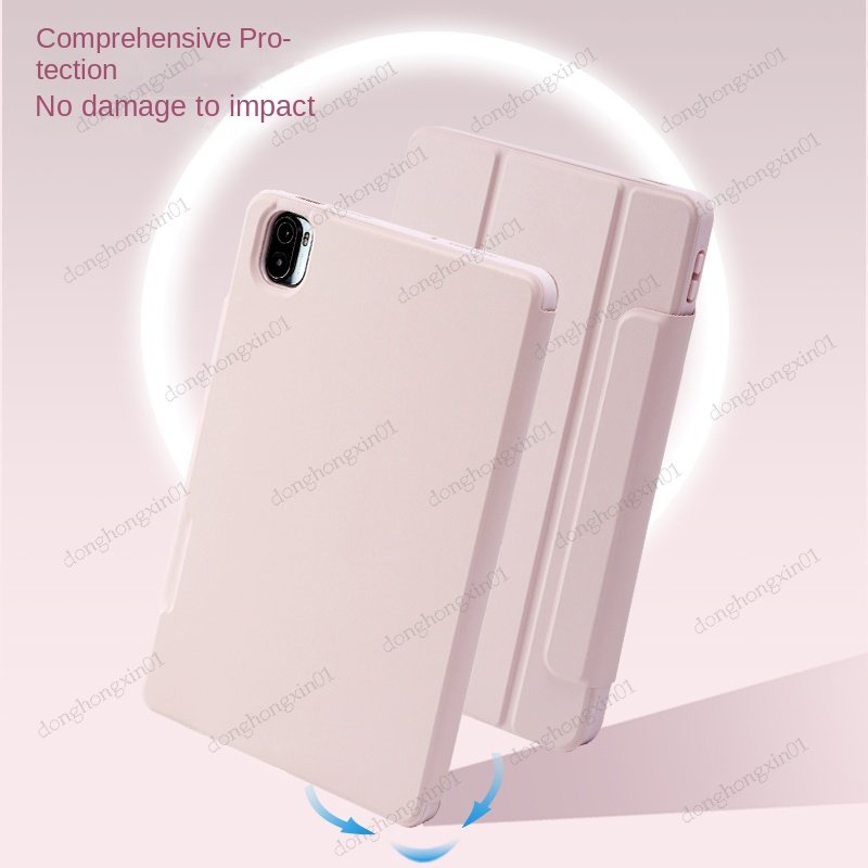 Ốp Bao Da Máy Tính Bảng Màu Đỏ Cho RedMi Pad 10.61 &quot;2022 360° Ốp Máy Tính Bảng Gắn Nhẫn Đỡ Nam Châm Cho XiaoMi Mipad5 Mi Pad 5 Pro 11 &quot;