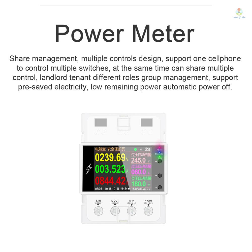Thiết Bị Đo Dòng Điện Màn Hình Màu LCD 2.4 inch 2P Thông Minh