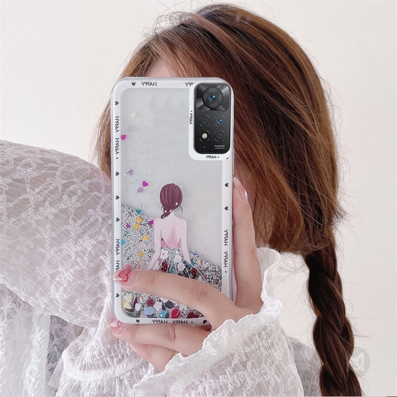 Ốp Điện Thoại Kim Tuyến Nước Cho Xiaomi Poco X5 Pro X3GT M3Pro M4Pro F3 Mi 11 11Lite 12 10T Pro13 Redmi 9T Note 10 12 Pro