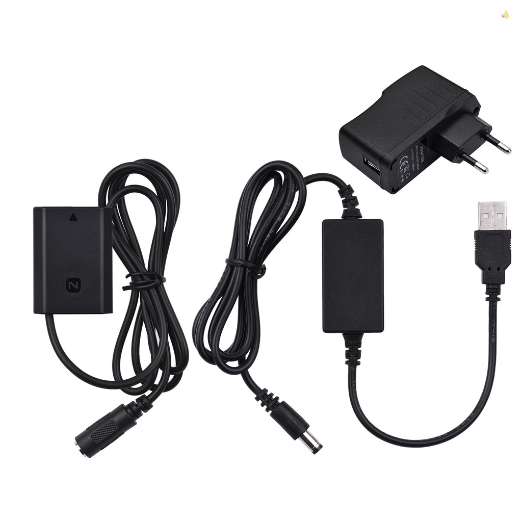 Bộ Nối Pin Andoer DR-FZ100 DC NP-FZ100 Với Cáp Nguồn DC USB Tương Thích Với A9 A7R3 A7M3 A7S3 A7III A7R4 A7M4 A6600 Ca