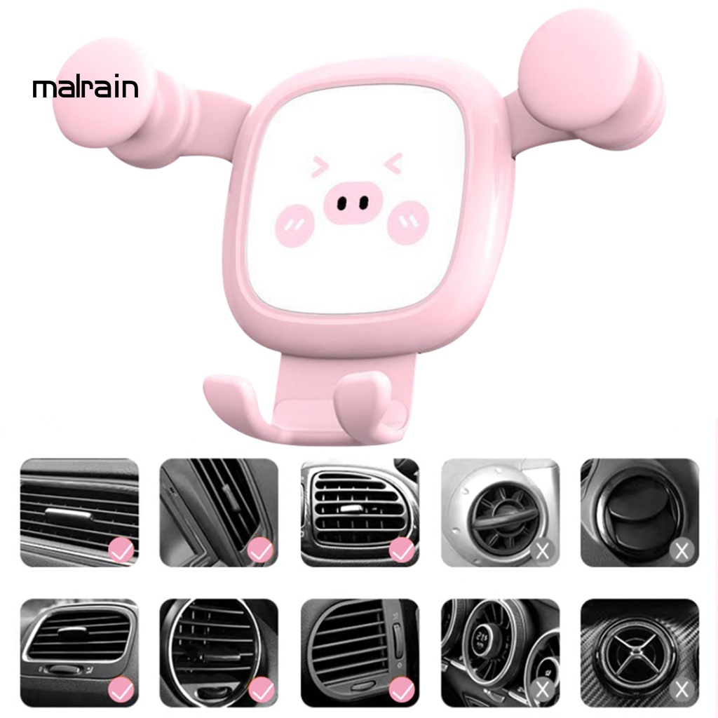 Giá Đỡ Điện Thoại Di Động Hình Chú Heo Chống Trầy Xước Cho Xe Hơi