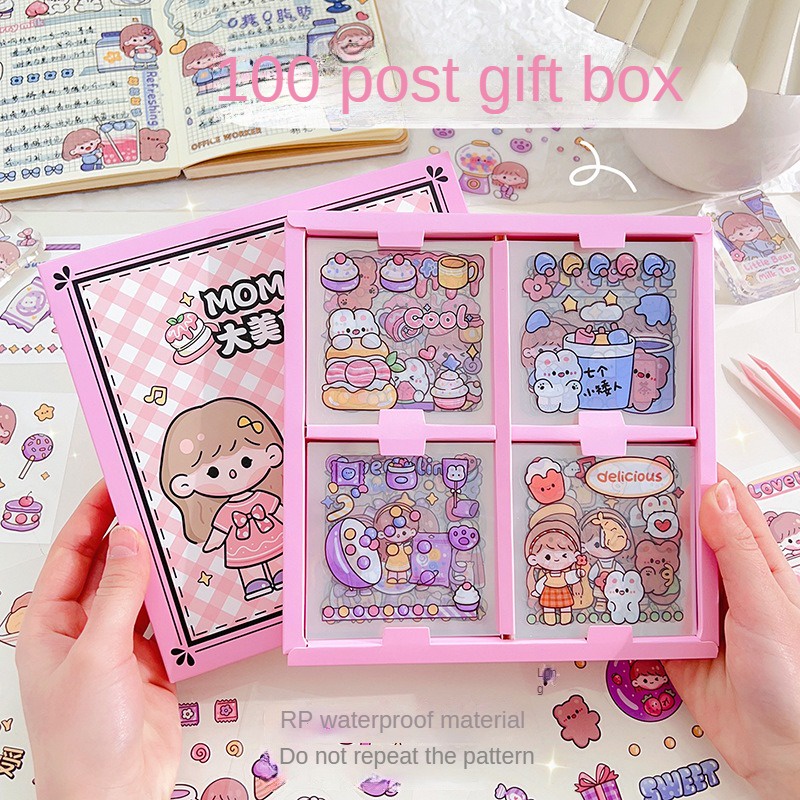 Bộ Sticker Dán Lều Cầm Tay Chống Nước Dễ Thương Cho Trẻ Em