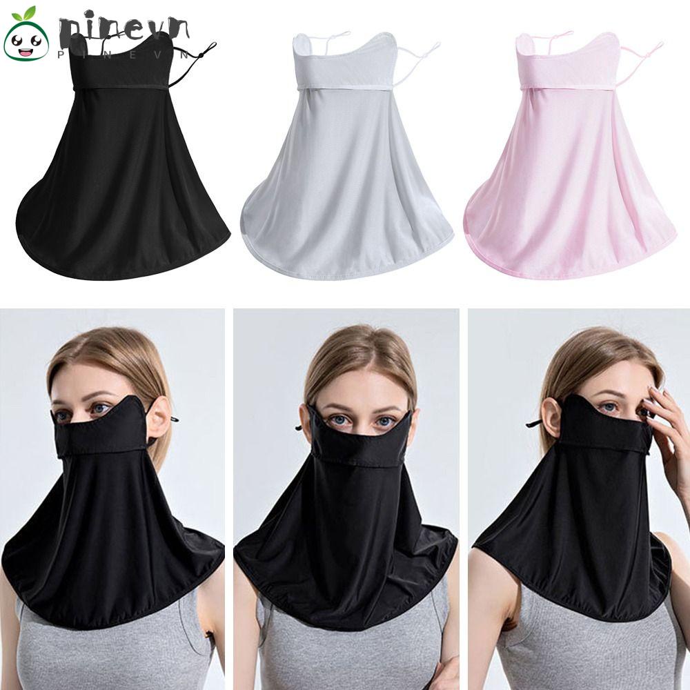 1 Khăn Quàng Cổ Kiêm Khẩu Trang Chống Nắng Chống Gió Bằng Lụa Lạnh Thoáng Khí