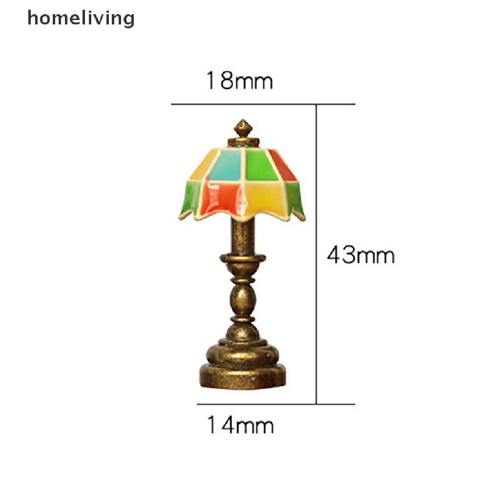 Mô Hình Đèn Bàn Mini Tỉ Lệ 1 / 12 Dùng Để Trang Trí Nhà Búp Bê