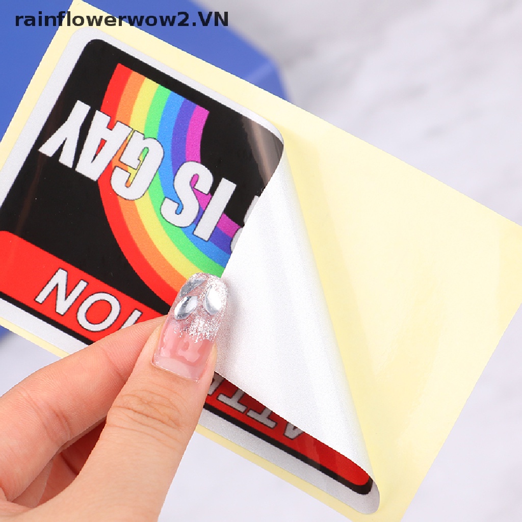 1 Nhãn Dán Trang Trí Xe Hơi Chữ I LOVE Gay Phản Quang Độc Đáo