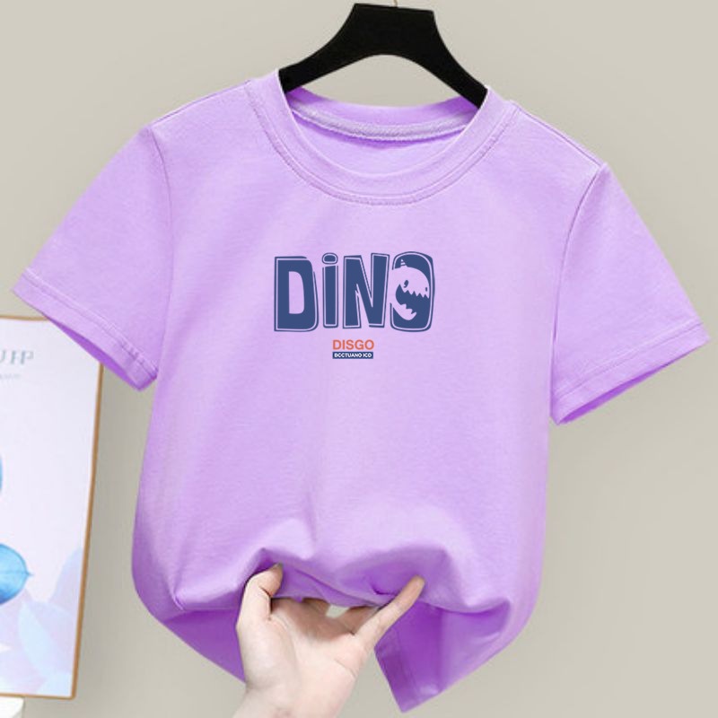 Áo Thun Tay Ngắn Unisex Bằng Lụa Cho Bé Gái