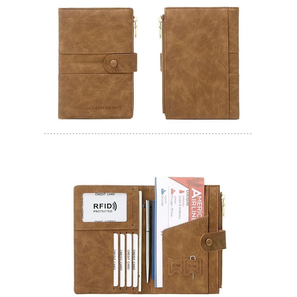 Ví Da PU Đựng Hộ Chiếu Và Thẻ Tín Dụng Tiện Lợi Ốp