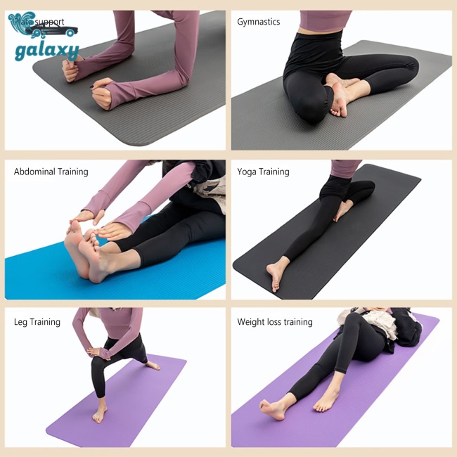 Galaxy Thảm Tập Yoga Dày 10mm Chống Trượt Kèm Dây Đeo