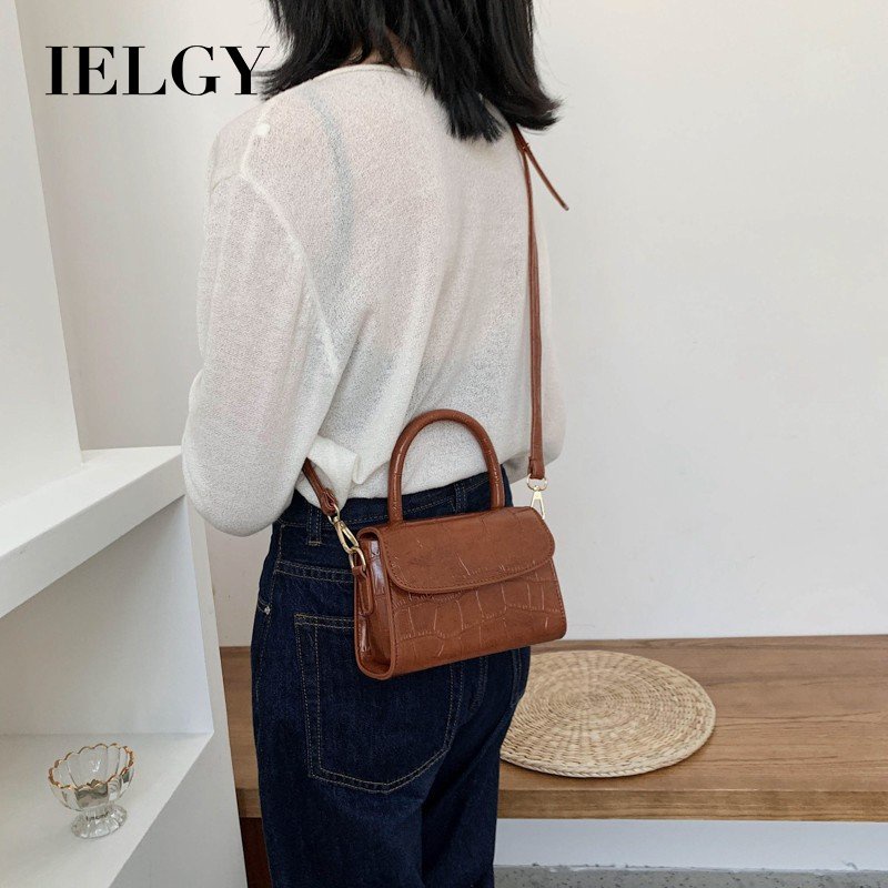 Túi Đeo Vai Hình Vuông Cỡ Nhỏ Họa Tiết Vân Đá Đơn Giản Thời Trang Phong Cách Hàn Quốc