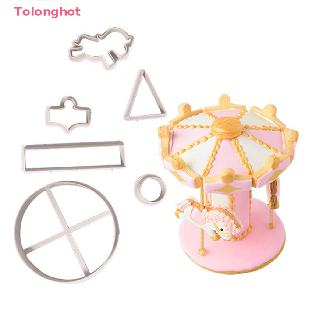 Khuôn Cắt Bánh Quy Tạo Hình Vòng Quay Ngựa Gỗ Độc Đáo Tiện Dụng