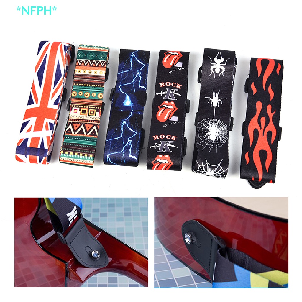 Dây Đeo Nylon Nhiều Màu Sắc Chuyên Dụng Cho Đàn Guitar Điện / Guitar Bass Mới