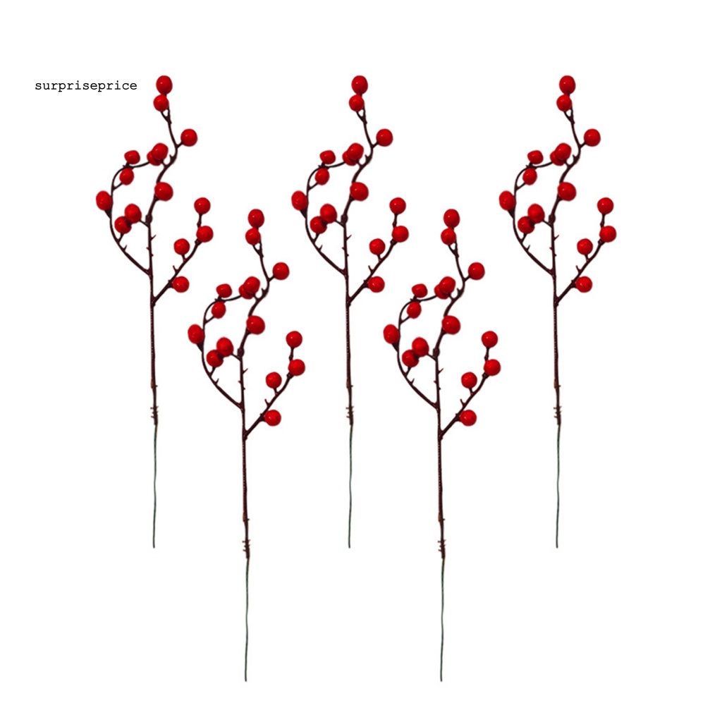 Bộ 5 Quả Mọng Giả Bằng Xốp Polystyrene Styrofoam Dùng Trang Trí Nhà Cửa