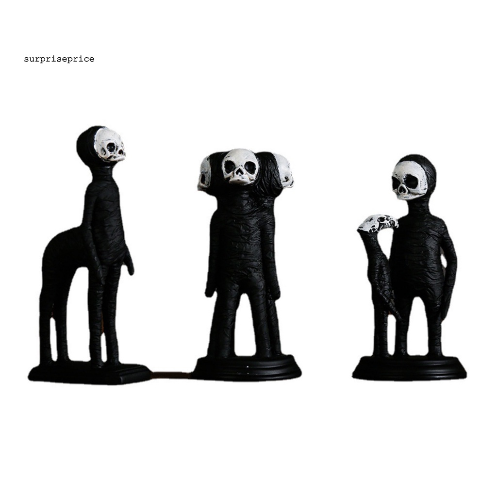 Mô HìNh ĐầU Lâu Đen Vui NhộN Trang Trí Halloween