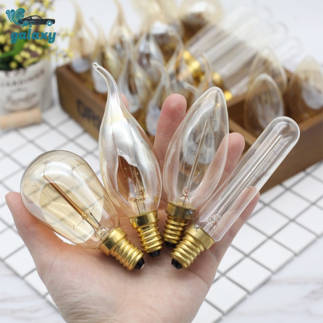 Galaxy Bóng Đèn Dây Tóc E14 Màu Vàng Ấm Áp Phong Cách Retro