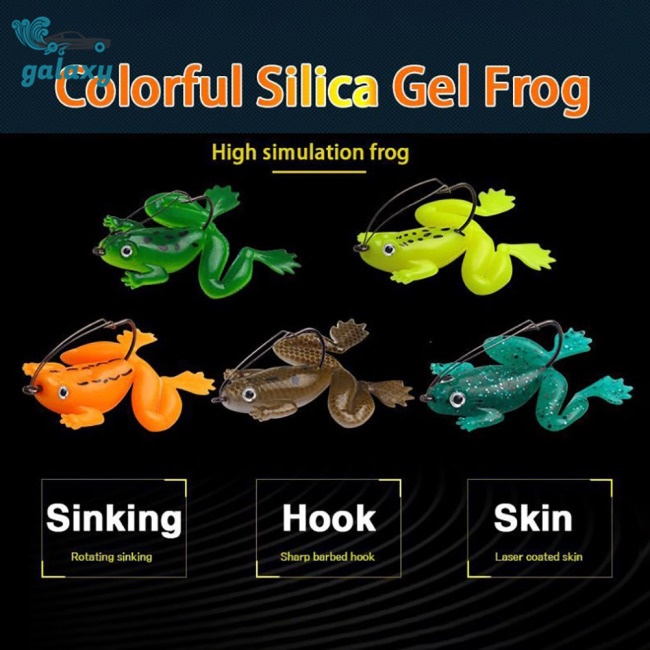 Galaxy Set 4 Mồi Giả Nhử Cá Ếch 6cm / 5g Bằng Nhựa Mềm