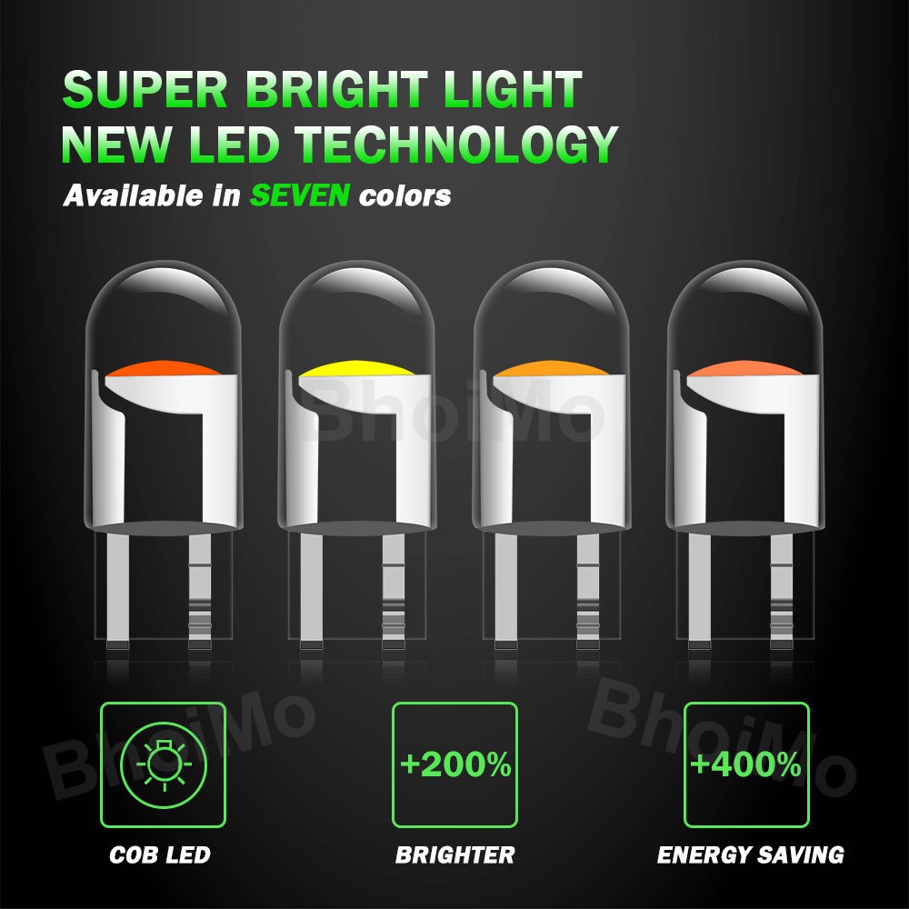 Đèn Led COB T10 Siêu Ngắn Gắn Biển Số Xe Hơi / Xe Máy W5W 194 168 DC12V