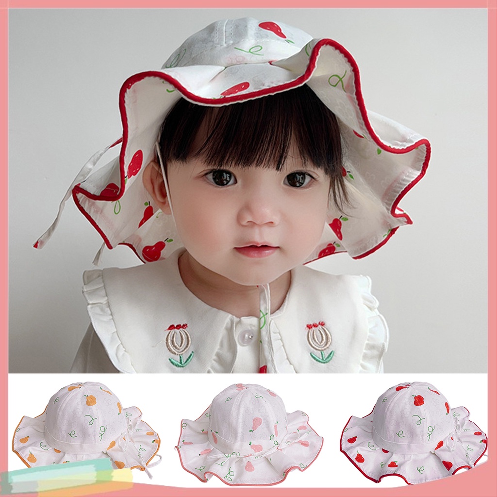 Nón Vành Rộng Thắt Nơ Dễ Thương Cho Bé Gái