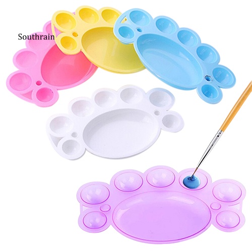 Set 2 Bảng Pha Màu Sơn Móng Nghệ Thuật Hình Dấu Chân