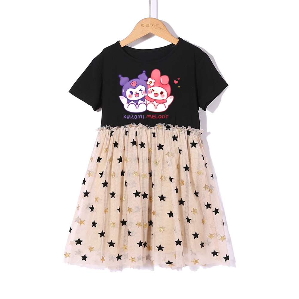 Cinnamoroll Melody Dress 2-8Y Váy mùa hè Váy công chúa màu be