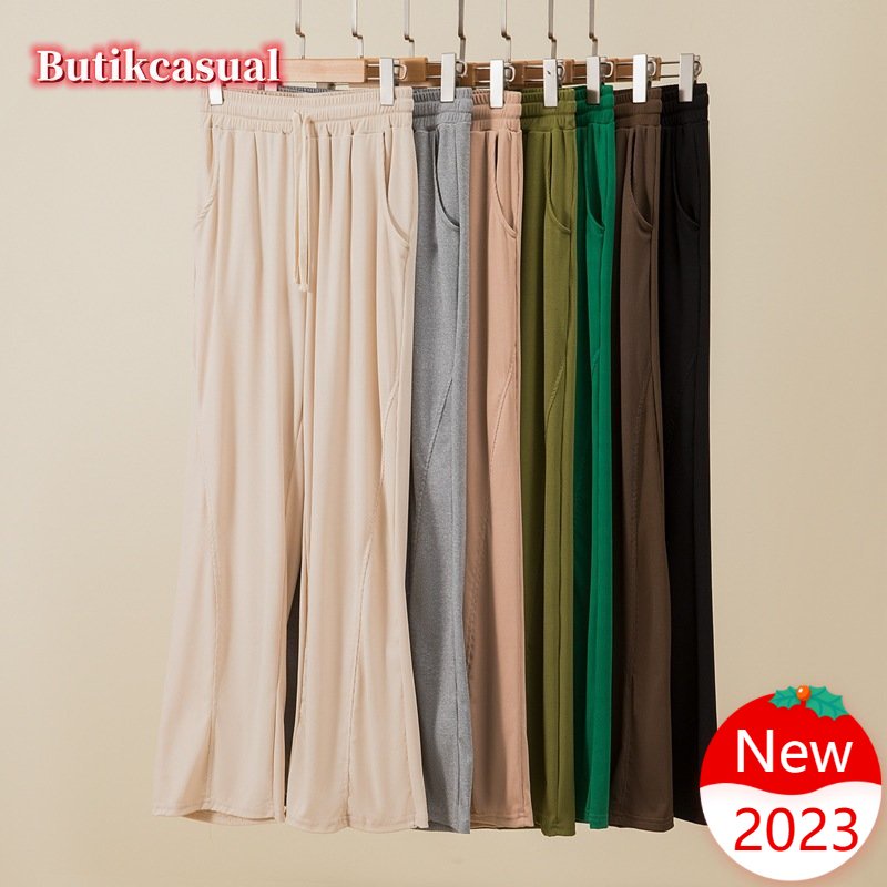 Quần ống rộng Bằng Cotton Co Giãn Thời Trang Mùa Hè 2022