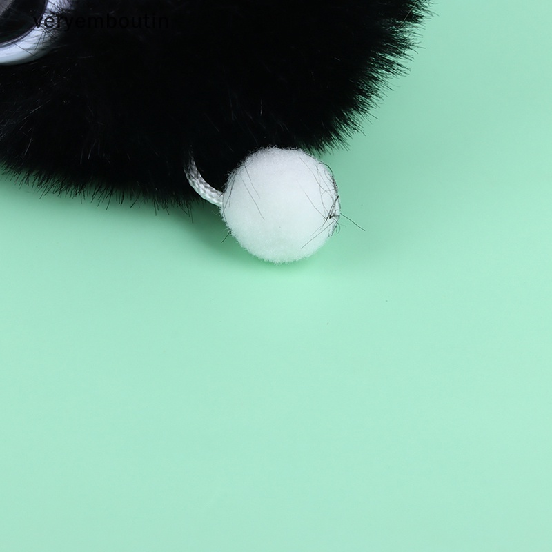 Móc Khóa Hình Thỏ Phối Banh Lông Dễ Thương Dành Cho Nữ