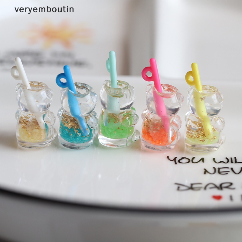 Set 2 Ống Hút Hình Gấu Nhỏ Màu Dạ Quang DIY Trang Trí Nghệ Thuật Crafg