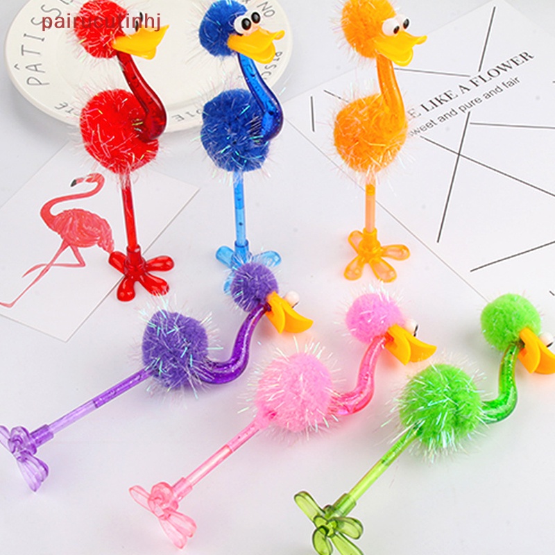 Bút Bi Hình Đà Điểu Lông Vũ Màu Xanh Dương Mực Xanh Dương Sáng Tạo Cho Học Sinh / Văn Phòng